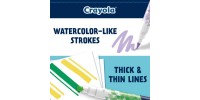 Feutres Crayola À Double Pointes : 24 Couleurs\12
